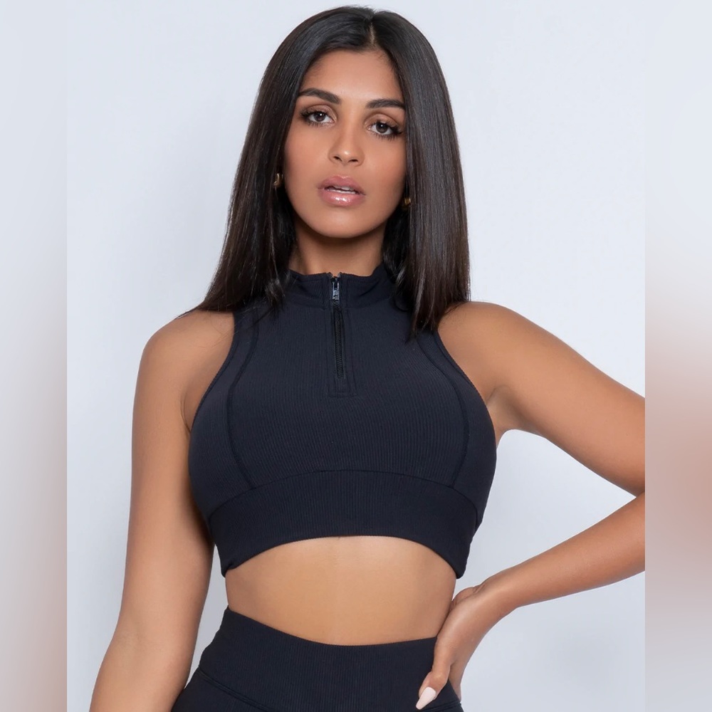 Zip up crop